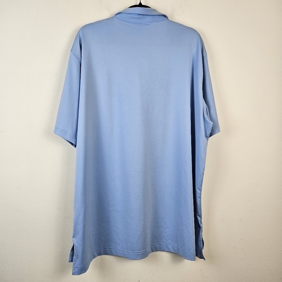 Peter Millar Summer Comfort USGA Short Sleeve Solid Sky Blue Polo Knit Shirt XL - Picture 6 of 9